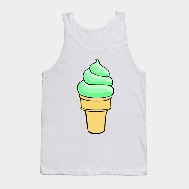 Mint Ice Cream Tank Top by luckylucy